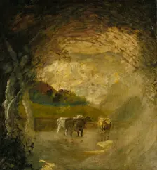 Landscape with Trees and Cattle, before 1897. Creator: Albert Pinkham Ryder