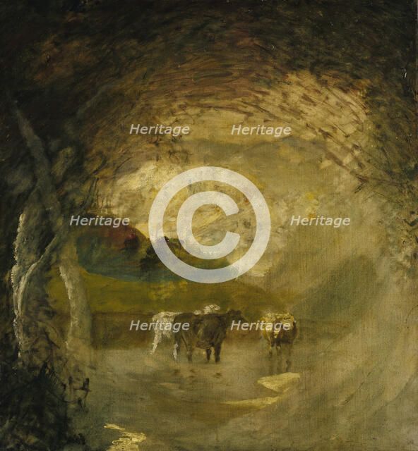 Landscape with Trees and Cattle, before 1897. Creator: Albert Pinkham Ryder.