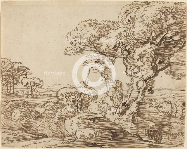 Landscape with Trees and Craggy Rocks. Creator: Franz Kobell.