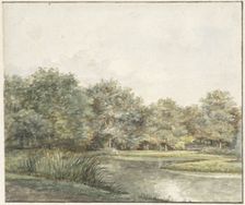 Landscape with trees by the water, 1821. Creator: Pieter Ernst Hendrik Praetorius