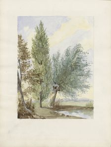 Landscape with trees on a waterfront, c.1819-c.1870. Creator: Anon