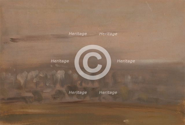 Landscape with Trees on a Slope, early 19th century. Creator: Unknown.
