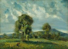 Landscape with trees, Liptov, c1934. Creator: Zolo Palugyay