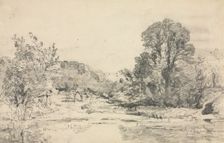 Landscape with Trees Surrounding a Pond. Creator: John Constable (British, 1776-1837)