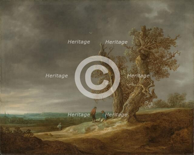 Landscape with Two Oaks, 1641. Creator: Jan van Goyen.