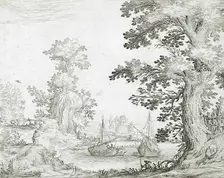 Landscape with Two Boats, between 1630 and 1645. Creator: Ercole Bazicaluva