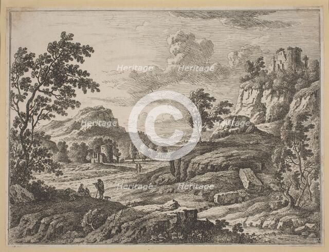 Landscape with Two Ruined Towers. Creator: Johann Christoph Dietzsch.