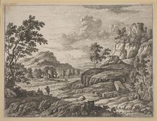 Landscape with Two Ruined Towers. Creator: Johann Christoph Dietzsch