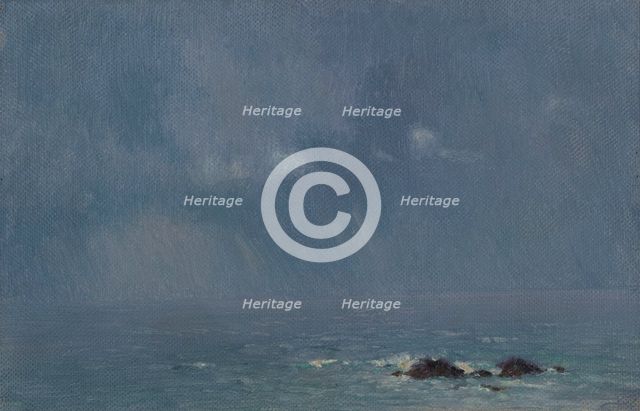 Landscape with two rocks, c.1910. Creator: Henry Brokman.