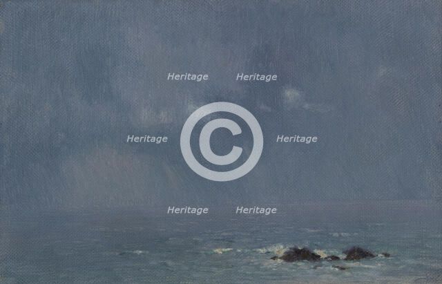 Landscape with two rocks, c.1910. Creator: Henry Brokman.