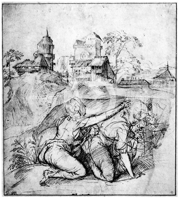 'Landscape with Two Youths', c1510, (1937). Artist: Titian