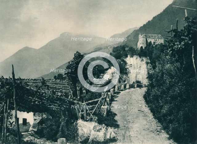 Landscape with Tyrol Castle, Merano, South Tyrol, Italy, 1927. Artist: Eugen Poppel.