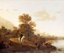 Landscape with Ubbergen Castle 1640-1691. Creator: Aelbert Cuyp