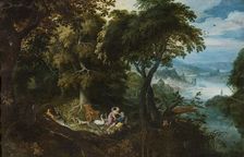 Landscape with Venus and Adonis, First third of 17th cen.. Creator: Brill, Paul (1554-1626)