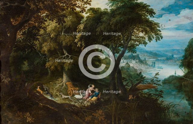 Landscape with Venus and Adonis, First third of 17th cen.. Creator: Brill, Paul (1554-1626).