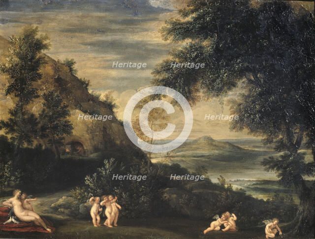 Landscape with Venus and Cupids. Creator: Francesco Albani.
