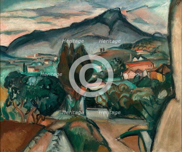 Landscape with view of the Mont Saint Victoire. Creator: Friesz, Achille-Emile-Othon (1879-1949).