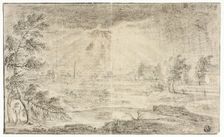 Landscape with Village, 1720. Creator: Unknown