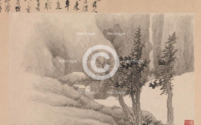 Landscapes with Poems, 1688. Creator: Gong Xian.