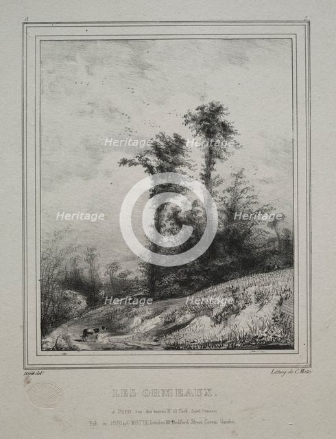 Landscapes: Young Elm Trees, 1829. Creator: Paul Hüet (French, 1803-1869).