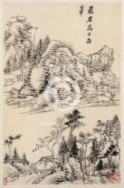 Landscapes after old masters, dated 1630. Creator: Dong Qichang.