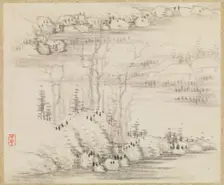 Landscapes and trees, ca. 1679. Creator: Gong Xian