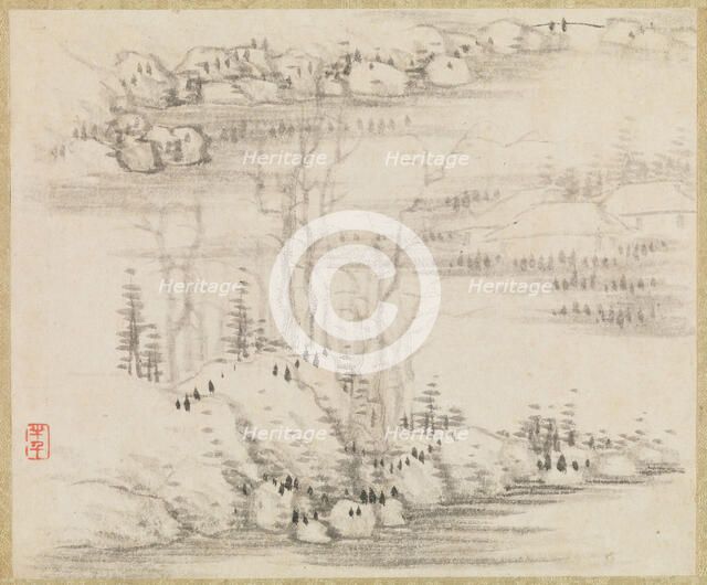 Landscapes and trees, ca. 1679. Creator: Gong Xian.