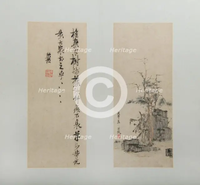 Landscapes, Figures, and Flowers, dated 1618-22. Creator: Chen Hongshou.