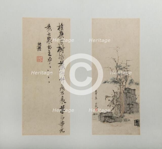 Landscapes, Figures, and Flowers, dated 1618-22. Creator: Chen Hongshou.