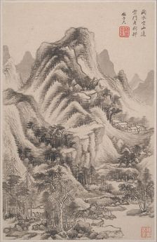 Landscapes in the styles of old masters, dated 1668. Creator: Wang Jian