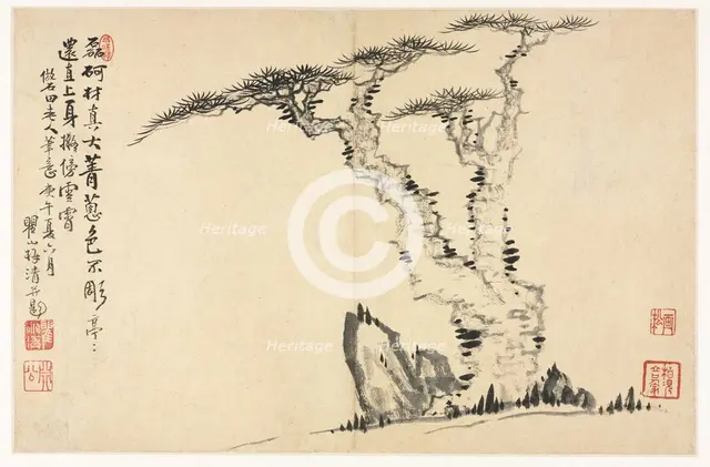 Landscapes in Various Styles after Old Masters, 1690. Creator: Mei Qing (Chinese, 1623-1697).