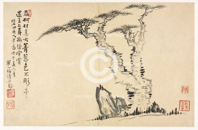 Landscapes in Various Styles after Old Masters, 1690. Creator: Mei Qing (Chinese, 1623-1697).