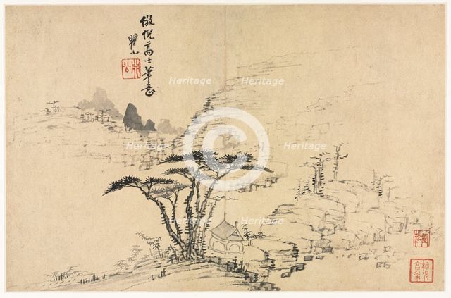 Landscapes in Various Styles after Old Masters, 1690. Creator: Mei Qing (Chinese, 1623-1697).