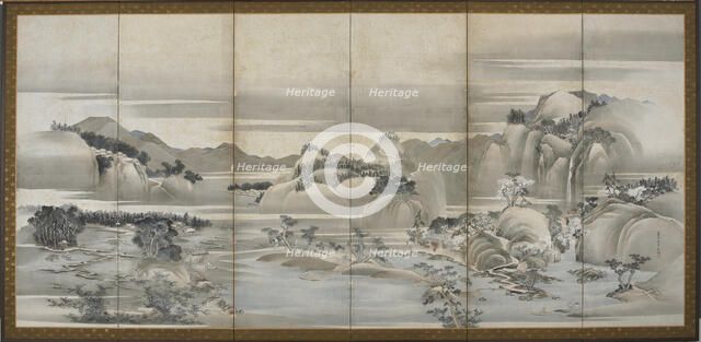 Landscapes of the Four Seasons: Spring and Summer, Edo period, late 18th-early 19th century. Creator: Hishikawa Sori.