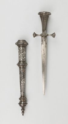 Landsknecht Dagger with Scabbard, Germany, c. 1550/60, (dagger: 19th cent. in 16th century style). Creator: Unknown