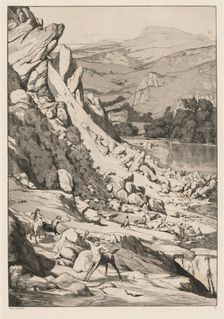 Landslide (Opus IV, 6), 1881. Creator: Max Klinger (German, 1857-1920)