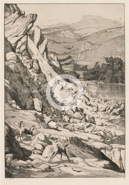 Landslide (Opus IV, 6), 1881. Creator: Max Klinger (German, 1857-1920).