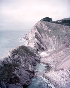 Landslide at Lulworth Cove, Dorset, c1955. Creator: Arthur Charles Kirby Ware