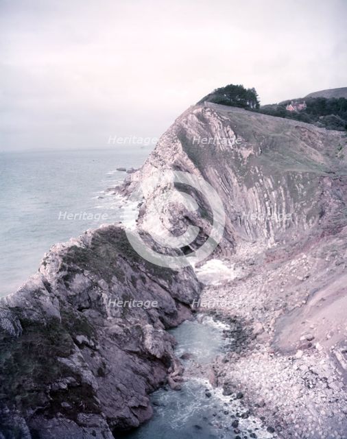 Landslide at Lulworth Cove, Dorset, c1955. Creator: Arthur Charles Kirby Ware.