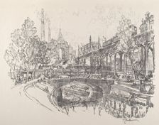 Landwehr Canal, Berlin, 1921. Creator: Joseph Pennell