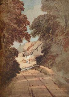 Lane and Cottages c1800. Artist: Thomas Girtin