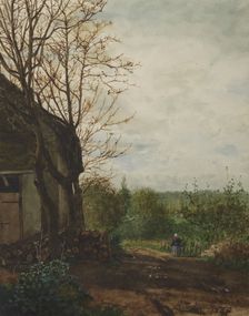 Lane beside a Building, 1865. Creator: Leon Bonvin