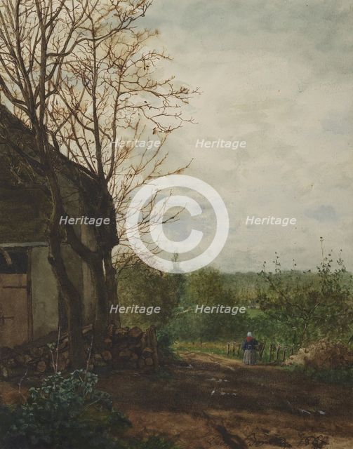 Lane beside a Building, 1865. Creator: Leon Bonvin.