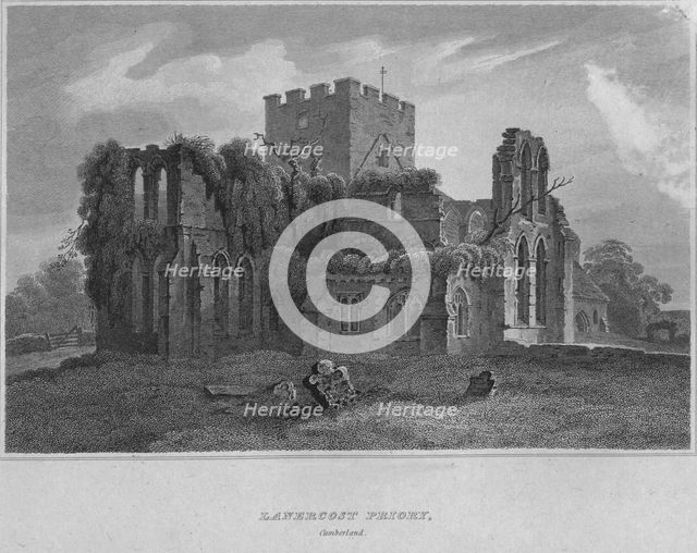 'Lanercost Priory, Cumberland', 1814. Artist: John Greig.