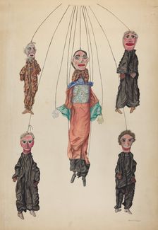 Lano's Pop Out Marionette, c. 1937. Creator: Frank Gray