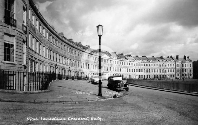 Lansdown Crescent, Bath, 1909.Artist: EA Sweetman & Son Ltd