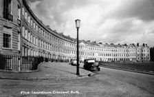 Lansdown Crescent, Bath, 1909.Artist: EA Sweetman & Son Ltd