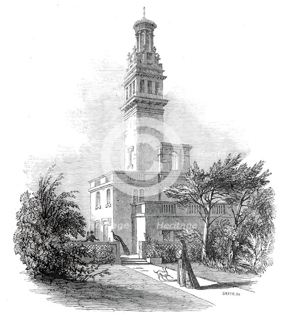 Lansdown Tower and garden, 1845. Creator: Smyth.