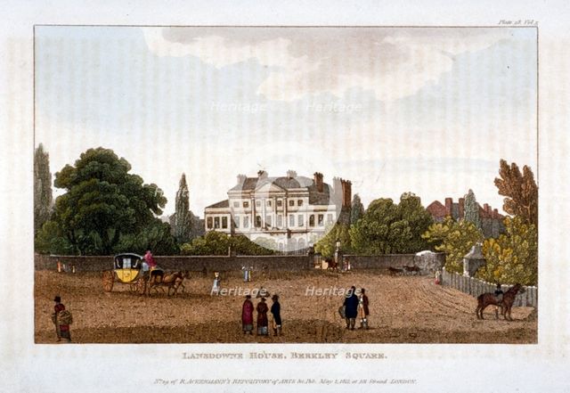Lansdowne House in Berkeley Square, Mayfair, London, 1811.                                        Artist: Anon