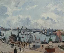 L'Anse des Pilotes, Le Havre, matin, soleil, marée montante, 1903. Creator: Pissarro, Camille (1830-1903)